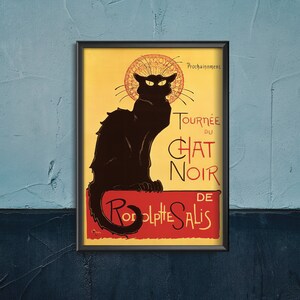 Rodolphe Salis Le Chat Noir Poster Poster rétro, motif rétro, affiche publicitaire, vieux film mural impression #56