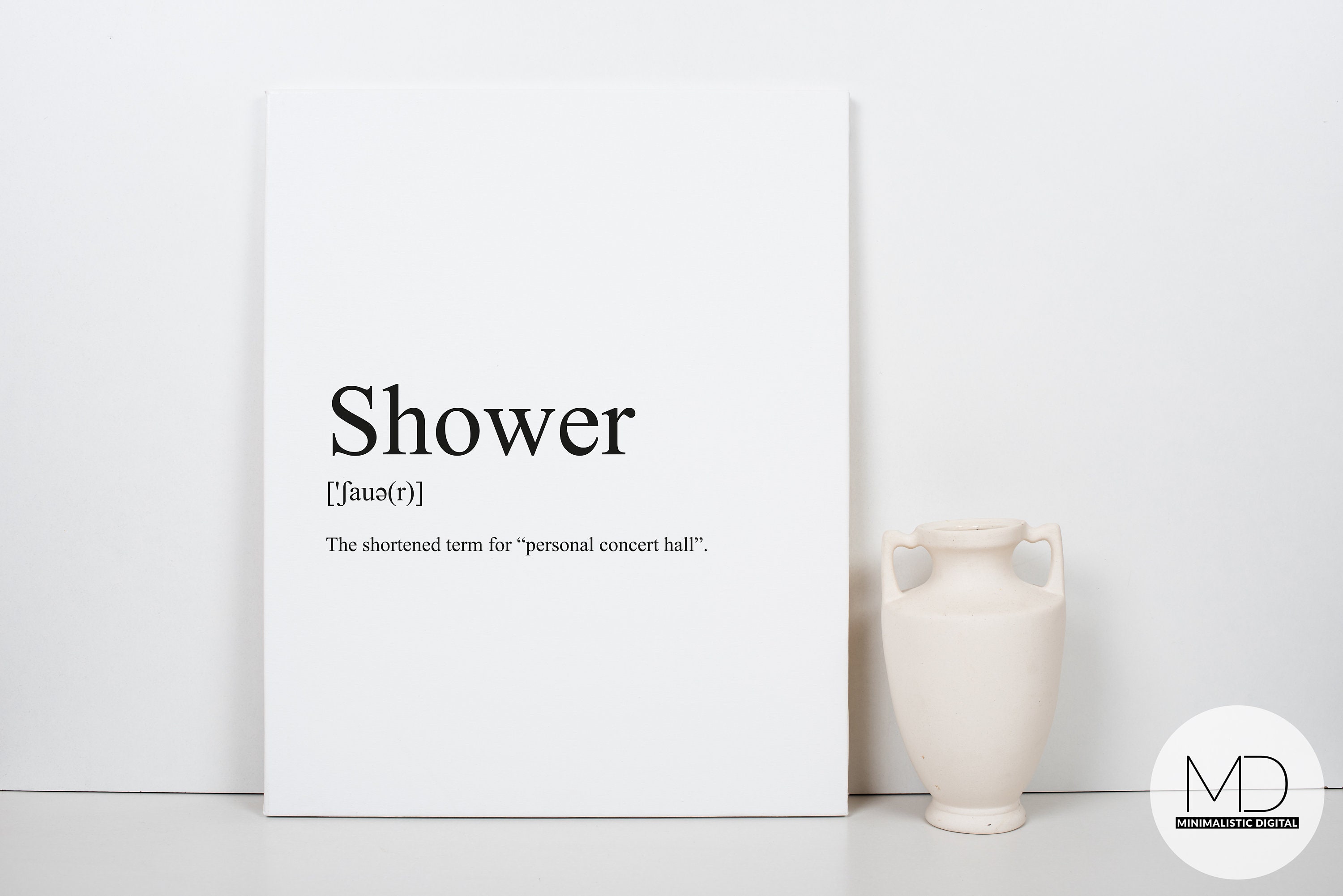 Shower Definition Print Unique Poster Modern Typography Etsy