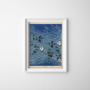 Japanese Art Print Sky in Winter by Kasamatsu Shiro Retro Poster, Artistic Poster, Japan Wall Art, Ukiyo e #1071