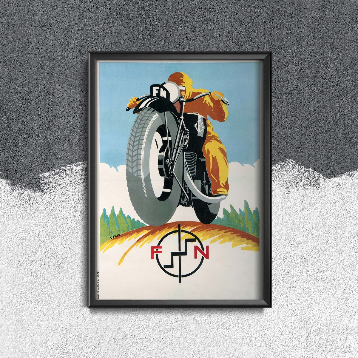 Cycling Decor #951 Cycling Wall Decor FN Motorcycle Vintage Cycle Poster Vintage Poster Vintage Wall Decoration