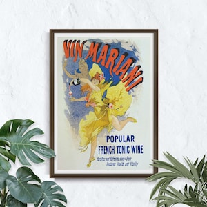 Vin Mariani II, Retro Poster, Woman and Wine, White and Red, Wall Hanging, Fine Art, Gift Idea, Home Decor #2023