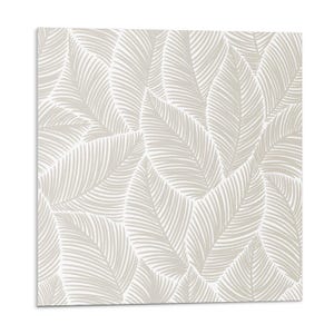 Pattern Of Leaves Tile Stickers, Beige Removable Tiles, Tile Stickers, Floral PVC Floor Tiles, Kitchen Tile Stickers