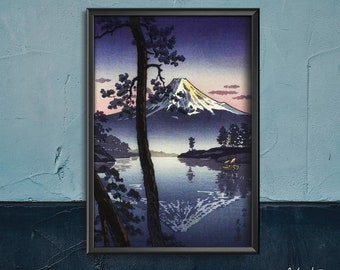 Fuji Aus Tago Bay Tsuchiya Koitsu, Ästhetischer Wandbehang, Japan Poster, Ukiyoe Art #568