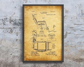 Barber Chair Rollert Vintage Poster, Vintage Poster, Boats Patent Prints, Drawing Decor 1041