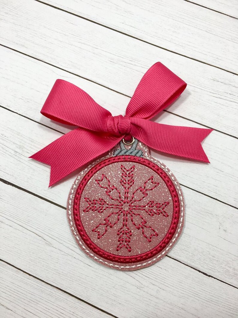 Ornament Gift Tag ITH Machine Embroidery Design Digital File. Etsy