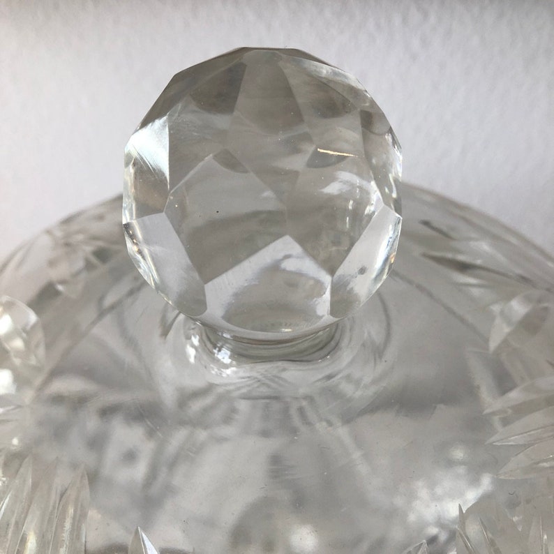 12pc Vintage Cut Crystal Intaglio Punch Bowl and lid Etsy