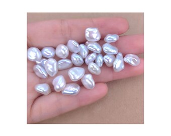 AA 7-9mm White nugget freshwater pearls,irregular nugget freshwater pearl bead PX223