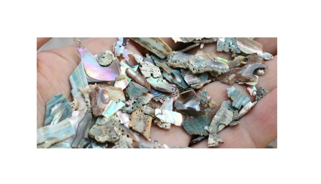 select amount Mineral Art or Handmade Jewelry Coarse NATURAL Crushed Abalone for Stone Inlay