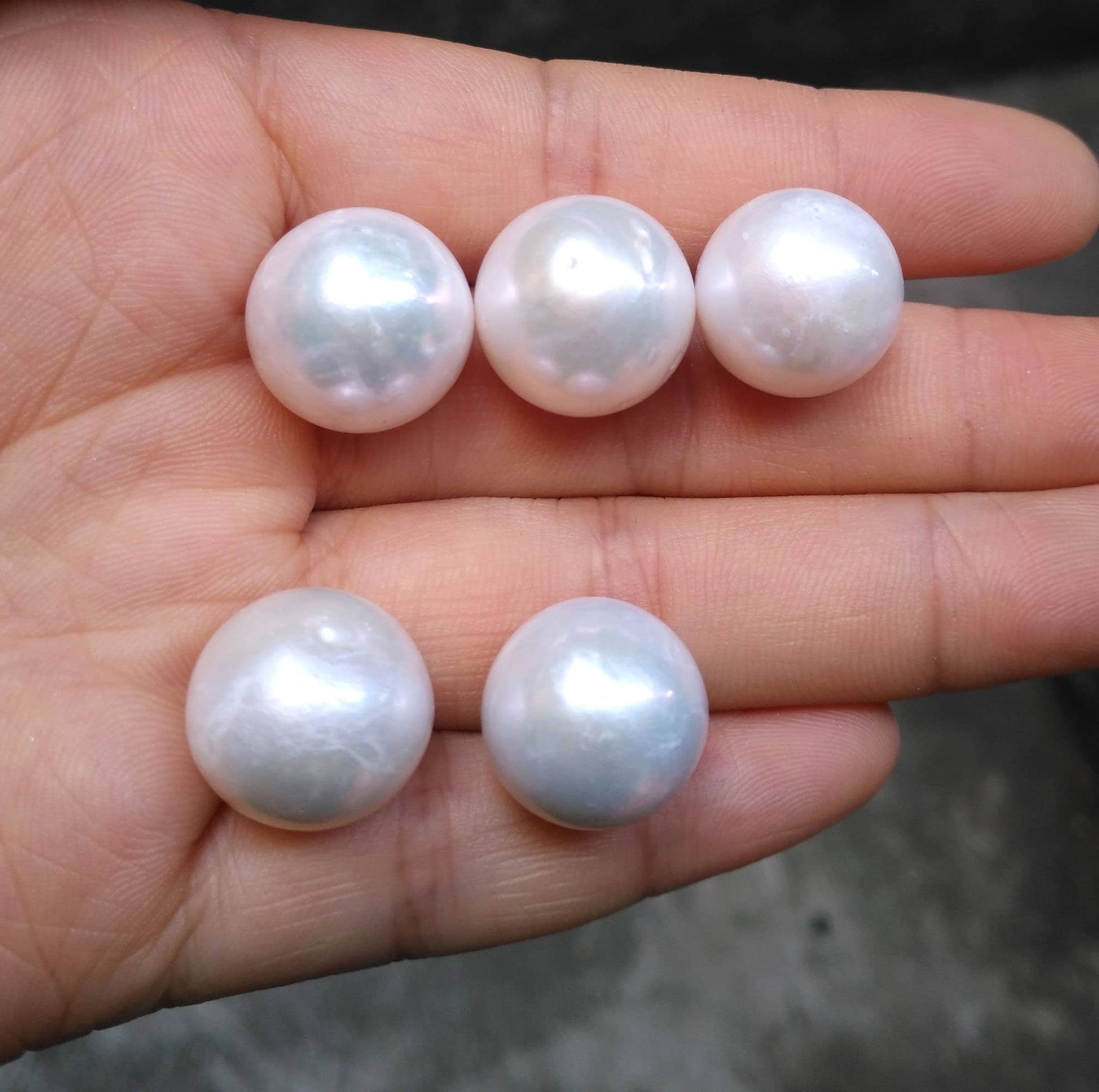 11-12mm Large Near Round AAA Pearl Undrilled Or Half Drilled