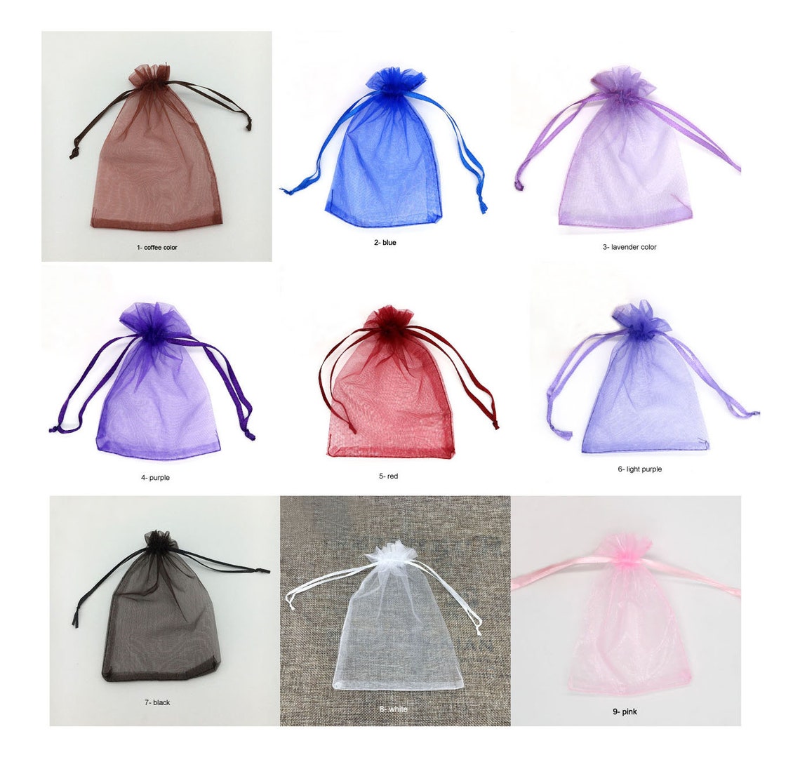 10 Pink Organza Bags 14x10 Inch Sheer Fabric Favor Bags Etsy