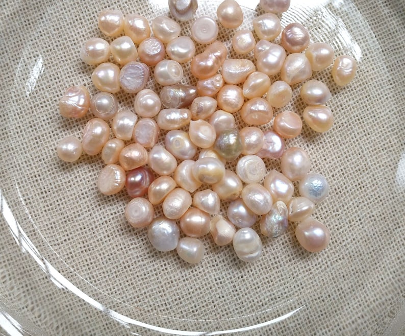 4 10mm Undrilled Pearl Genuine Freshwater Pearl No Hole Etsy