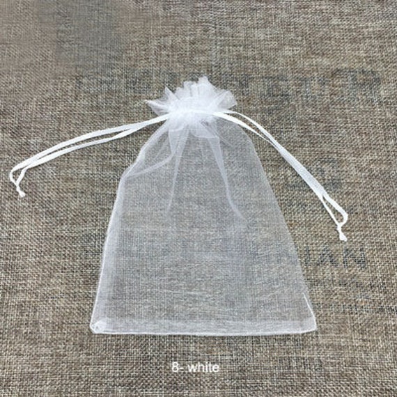 5x3 Inch Organza Bags Sheer Fabric Wedding Favor Bags With Drawstring Sheer Jewelry  Bags Clear Bag 12x9cm 