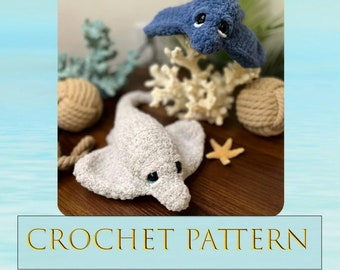 Tide The Sting Ray, Crochet Pattern, Crochet Sting Ray, Baby Sting Ray, Armigurumi Sting Ray, English PDF