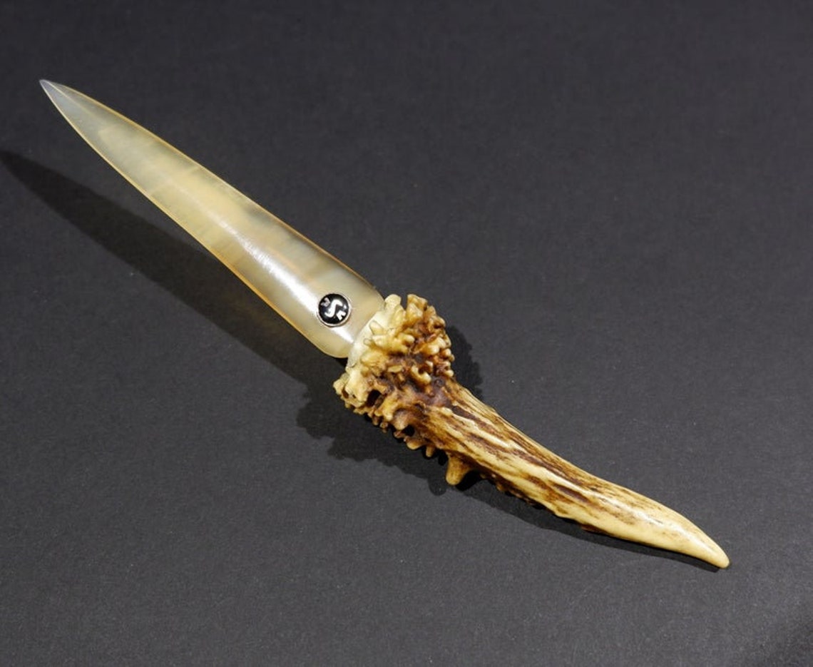 Letter Opener Deer antler Etsy