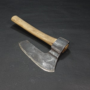 ANTIC Goosewing Bearded Broad German Hatchet Axe Head Handmade Forged Rare