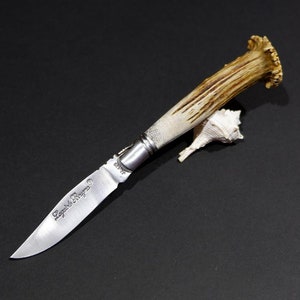 vintage Coltello da cucina aprilettere Coltello da caccia corna cervo Laguiole