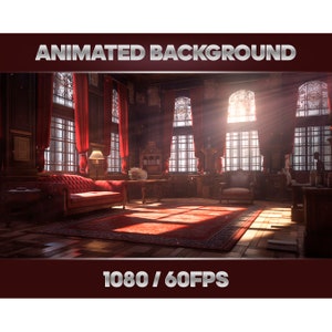 ANIMATED BACKGROUND for Vtuber, Large hall in classic style, Looped background, Vtuber background, Twitch Stream Overlay Background