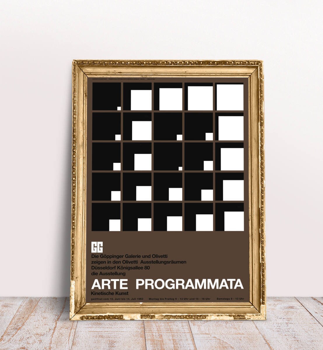 Exhibition Poster Arte Programmata 1963 By Enzo Mari Edited Etsy Exhibition Poster Arte Programmata 1963 By Enzo Mari Edited Etsy