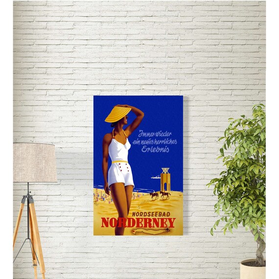 Reise Poster Nordseeneilbad Norderney Von Willy Hanke 1949 Etsy