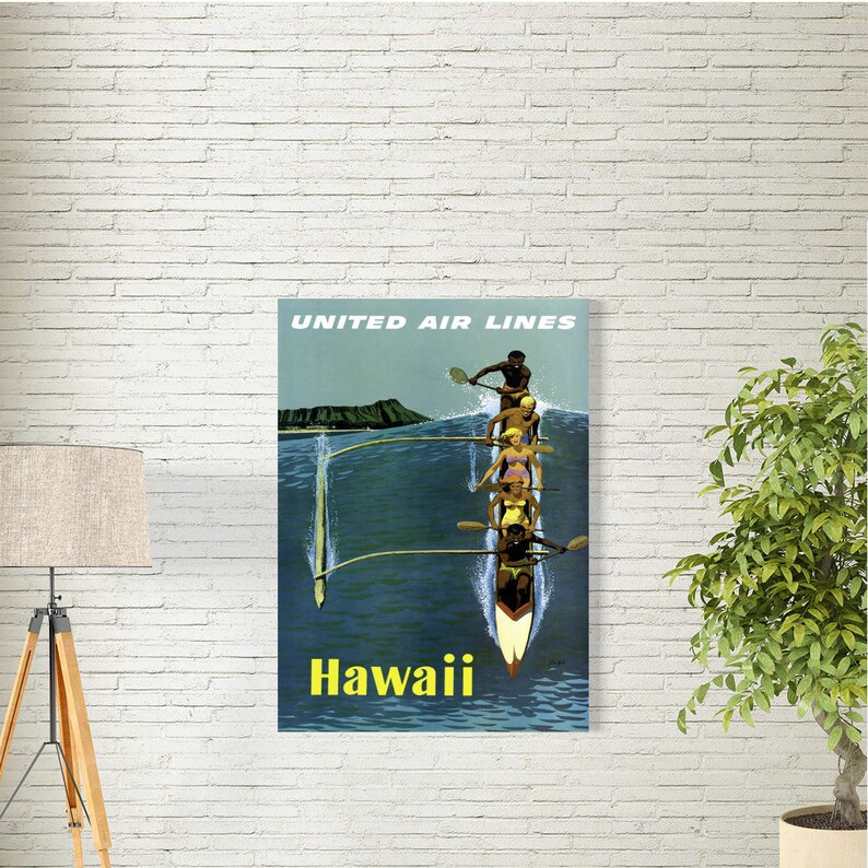 Stan Galli Hawaii Poster United Airlines circa1960 Edited. | Etsy