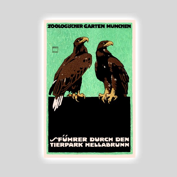 Advertising Poster Munich Zoological Garden C 1912 By Ludwig Etsy