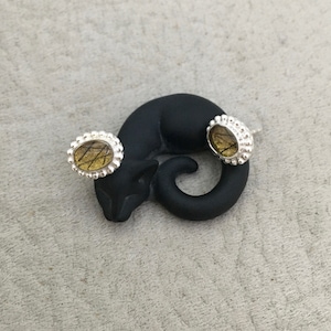 Beaded Sterling Oval Studs, for Whiskers or Ashes