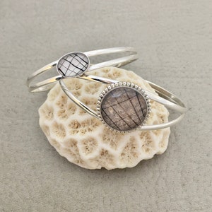 Sterling Whisker Bangles, Fur and Ashes, Whisker Jewelry image 1