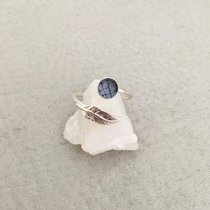 Sterling Feather Whisker, Fur, Ash Ring