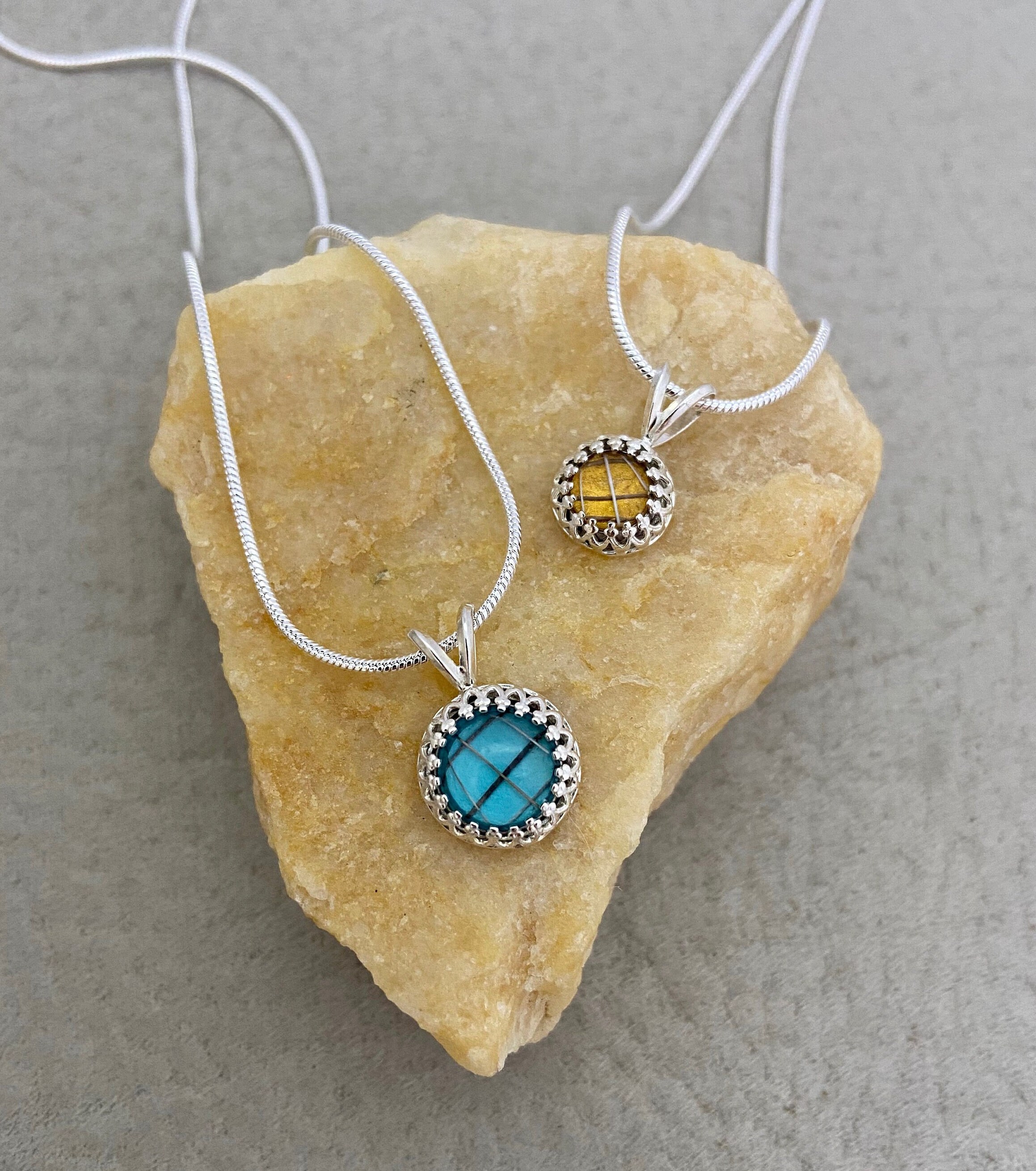 Sterling Crown Whisker or Ash Pendant