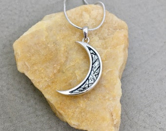 Crescent Moon Ash Pendant