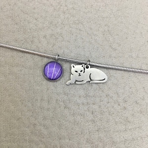Stainless Steel Kitty Bracelet