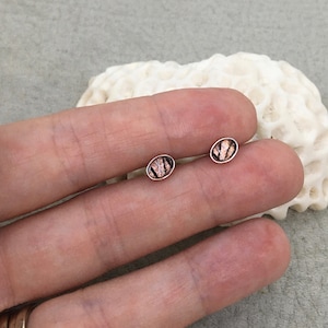 Sterling Oval Whisker Studs, Whisker Jewelry