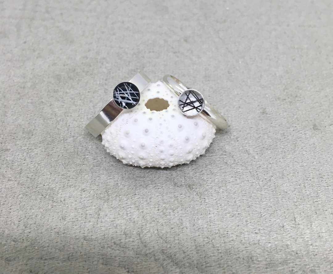 Stackable Sterling Whisker Rings Etsy