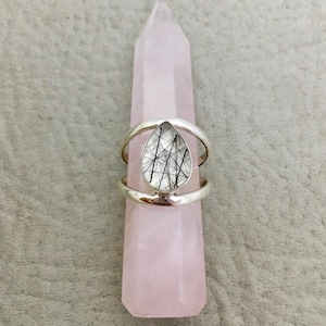 Double Band Sterling Pear Ring, Whiskers or Ashes