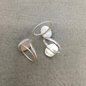 Sterling zilveren ovale Whisker-ringen, Whisker-sieraden afbeelding 6