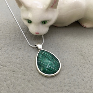 Pear Whisker Pendant, Pet Keepsake, Whisker Jewelry