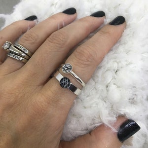 Stackable Sterling Whisker Rings, Whisker Jewelry