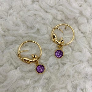 Gold Kitty Earrings or Necklace, Whisker Jewelry