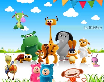 Custom Birthday Baby Tv Banner Happy 1st Birthday Name Etsy