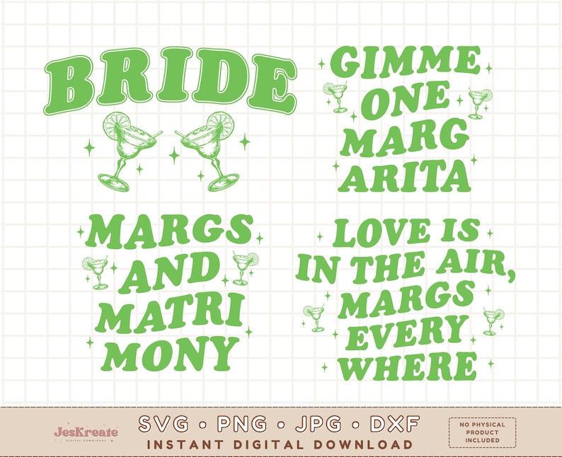Bring Margs Bachelorette Bridal Shower Margs Matrimony BUNDLE Svg Png Jpg Dxf ...