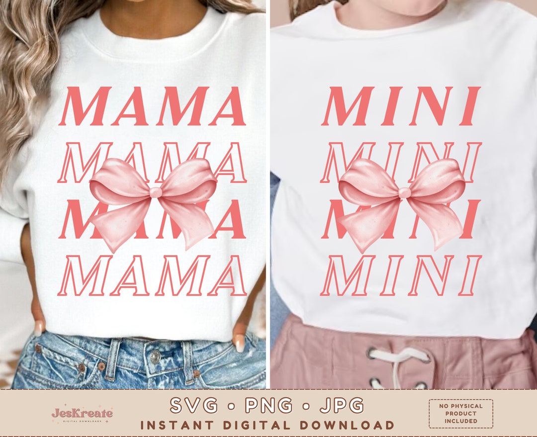 Coquette Mama Mini Set SVG PNG JPG | Trendy Matchy Mom Svg | Mom Life ...