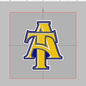 HBCU A and T Digital Files - Double Appliqué Embroidery Files ~ One Size ~ PES Files & More