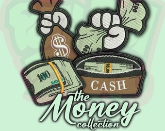 Money DIGITAL FILES Embroidery Files ~ One Size ~ PES Files & More