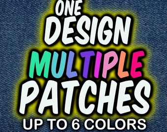 Bulk Patches ~ One Design ~ Your Artwork ~ 3 to 15 Patches ~ Up to 6 thread colors ~ Custom Patches