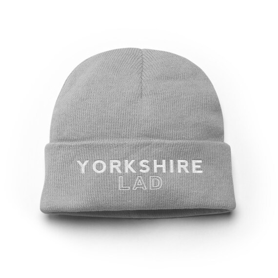Yorkshire Lad Grey Knitted Beanie Hat Regional Gifts Local