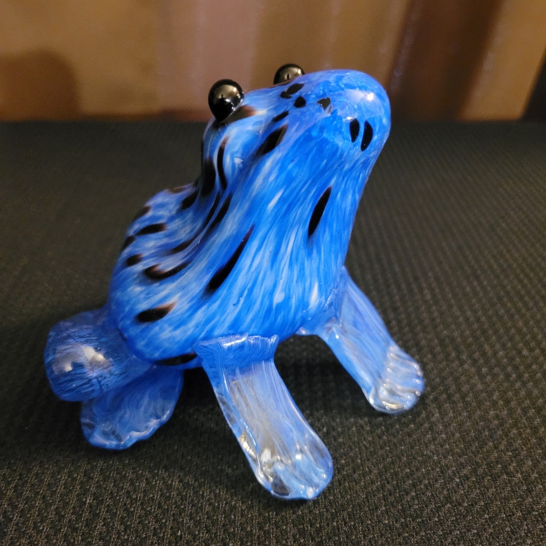 Paperweight Frog Murano Style Glass Paperweight Frog/figurine/art Glass/home & Office ...
