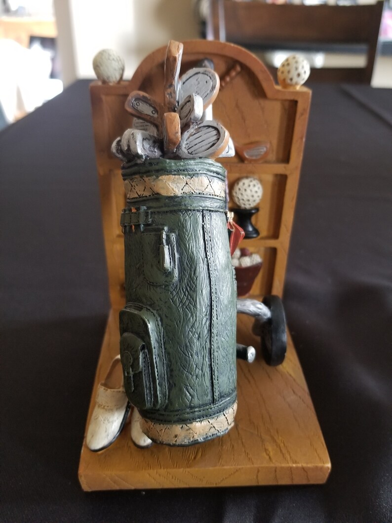 Bookends Golf Ceramic Vintage Etsy