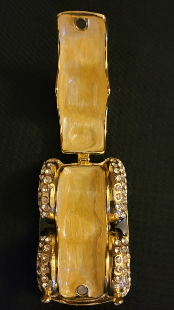 2 Bejeweled Trinket Boxes/Purse/Car/Vintage - image 9