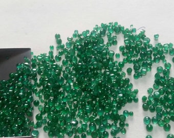 2mm, 2.5mm, 3mm, 3.5mm 4mm 4.5mm,  5mm, 5.5mm, 6mm Size, Natural Emerald Round Shape Cabochonstone Top green Color AAA quality, emerald ring