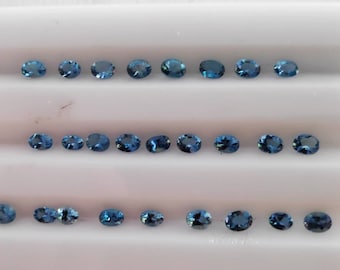 Naturel Santa Maria Aquamarine Ovales et poire Forme Facetted Cutstones Aquamarine Ovale et Poire 4 × 3mm Taille Pour Boucles d’oreilles et bijoux anneaux